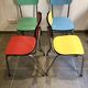 Chaises en formica vintage