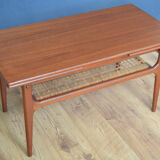 Restored Danish Teak Retro Trioh Draw Leaf Coffee Table