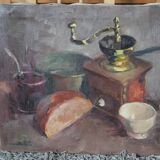 Nature morte au petit déjeuner tableau hst45 x 50