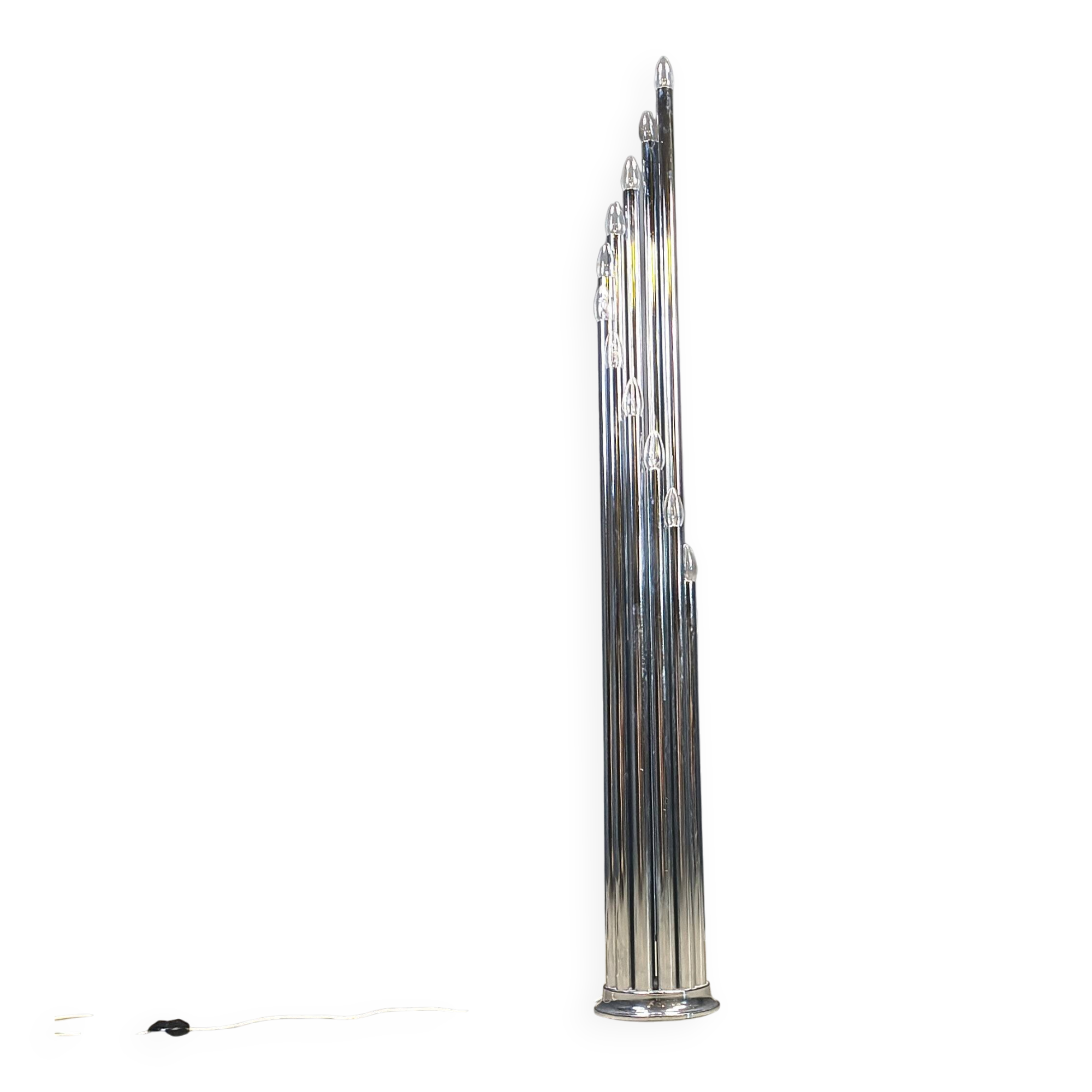 Vintage Italian chrome floor lamp, 1970s