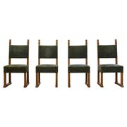 Vintage 1950s signature, solid oak dining throne chairs, Danish craftsmanship