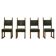 Vintage 1950s signature, solid oak dining throne chairs, Danish craftsmanship