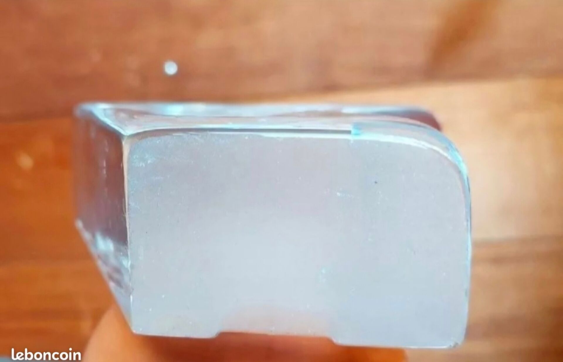 Free-standing glass sculpture by a designer from Reijmyre.