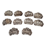 10 Christofle silver-plated knife rests