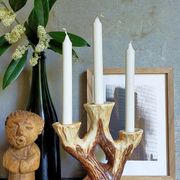 Bougeoir céramique faux-bois années 50