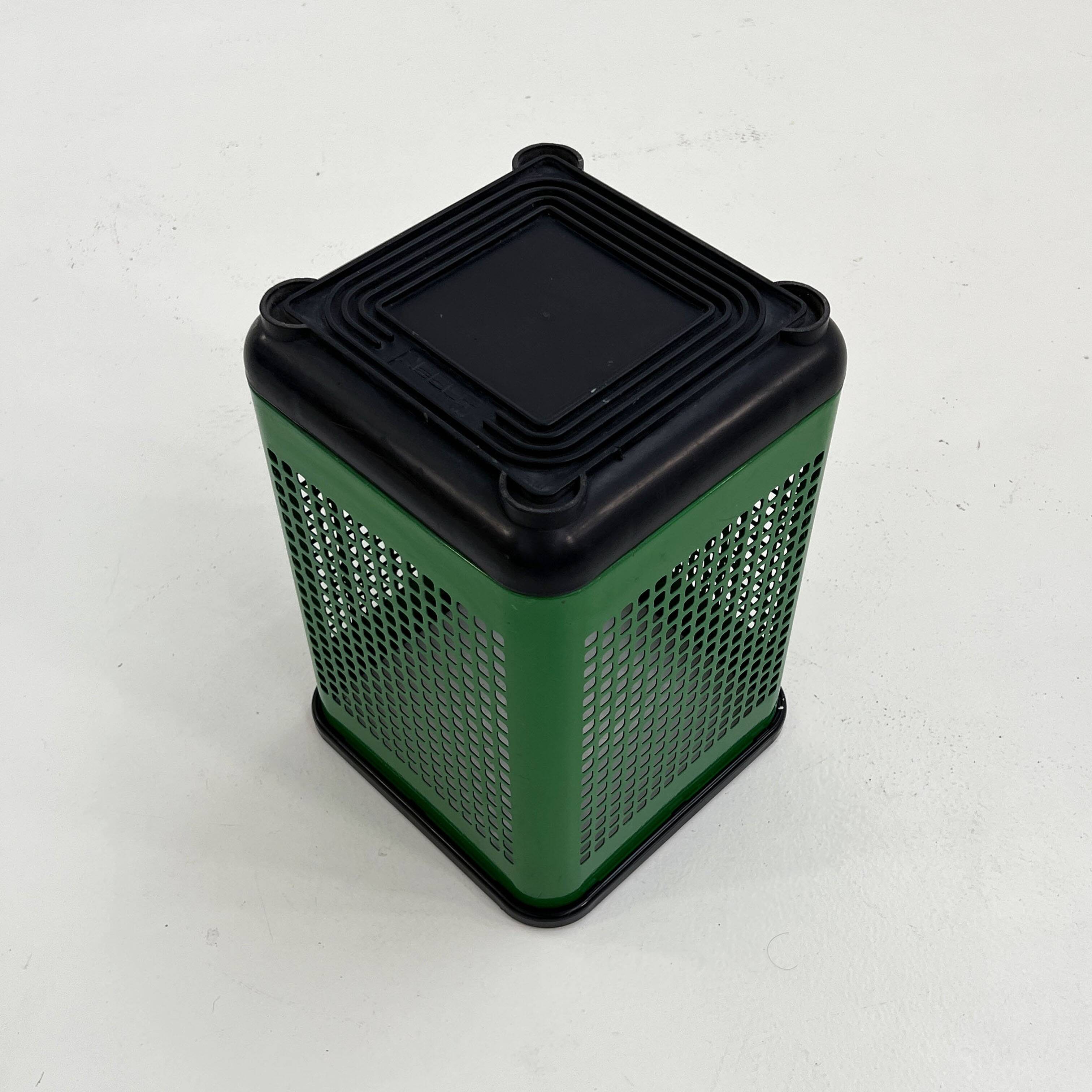 Green paper bin by Neolt, 1980