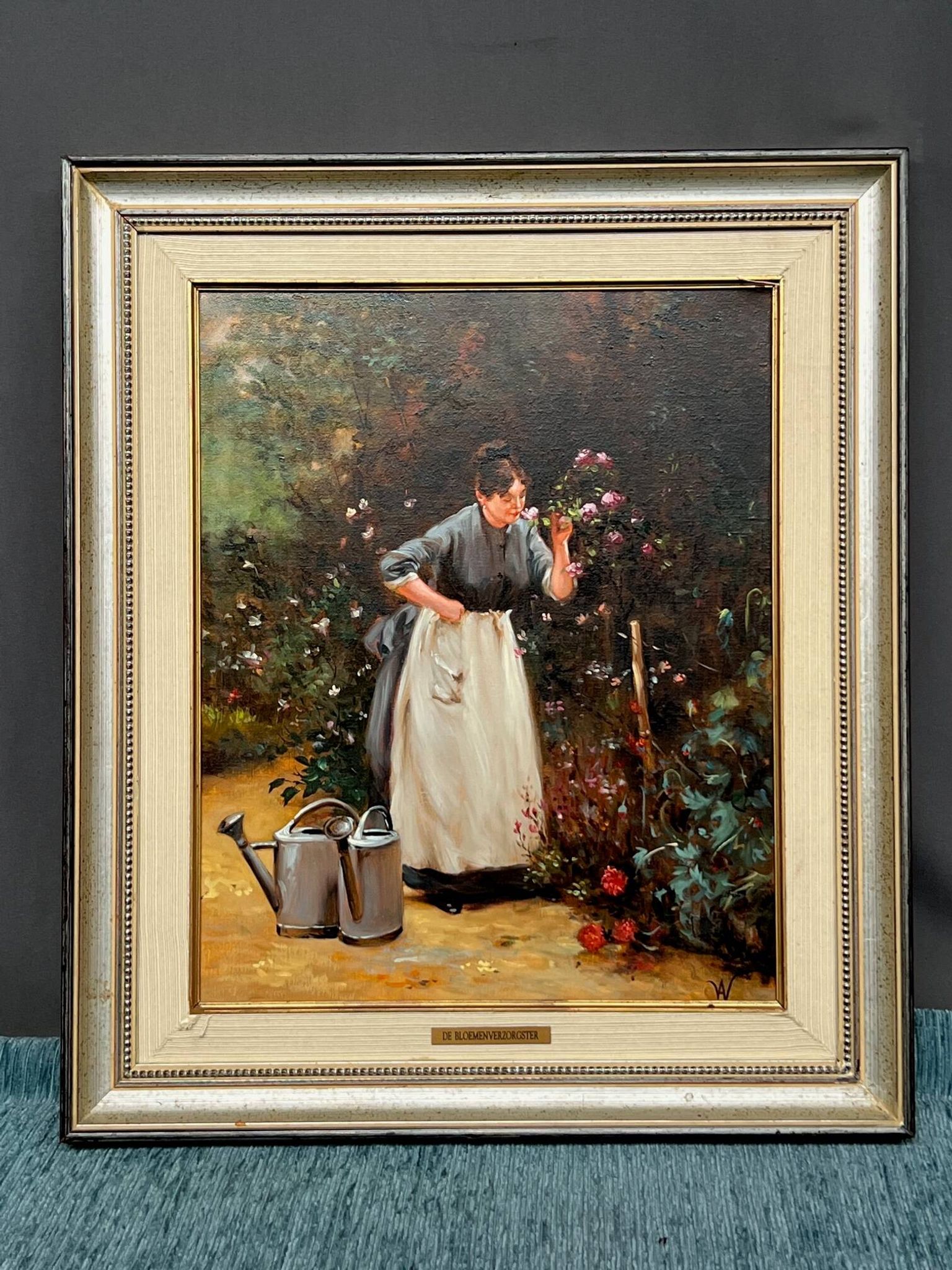 Painting "Girl with flowers".