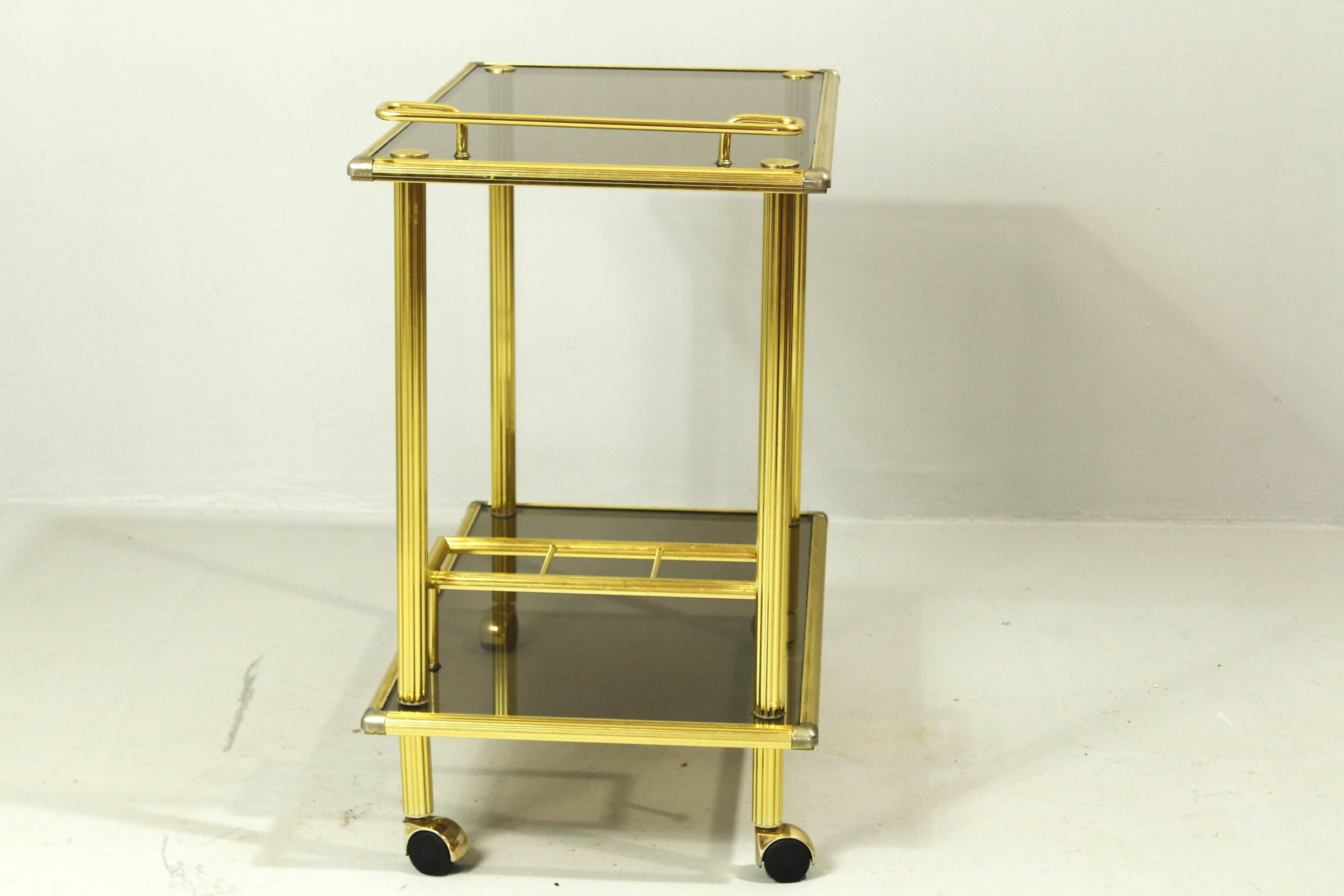 Italian Brass Serving Trolley, 1980s