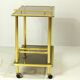 Italian Brass Serving Trolley, 1980s