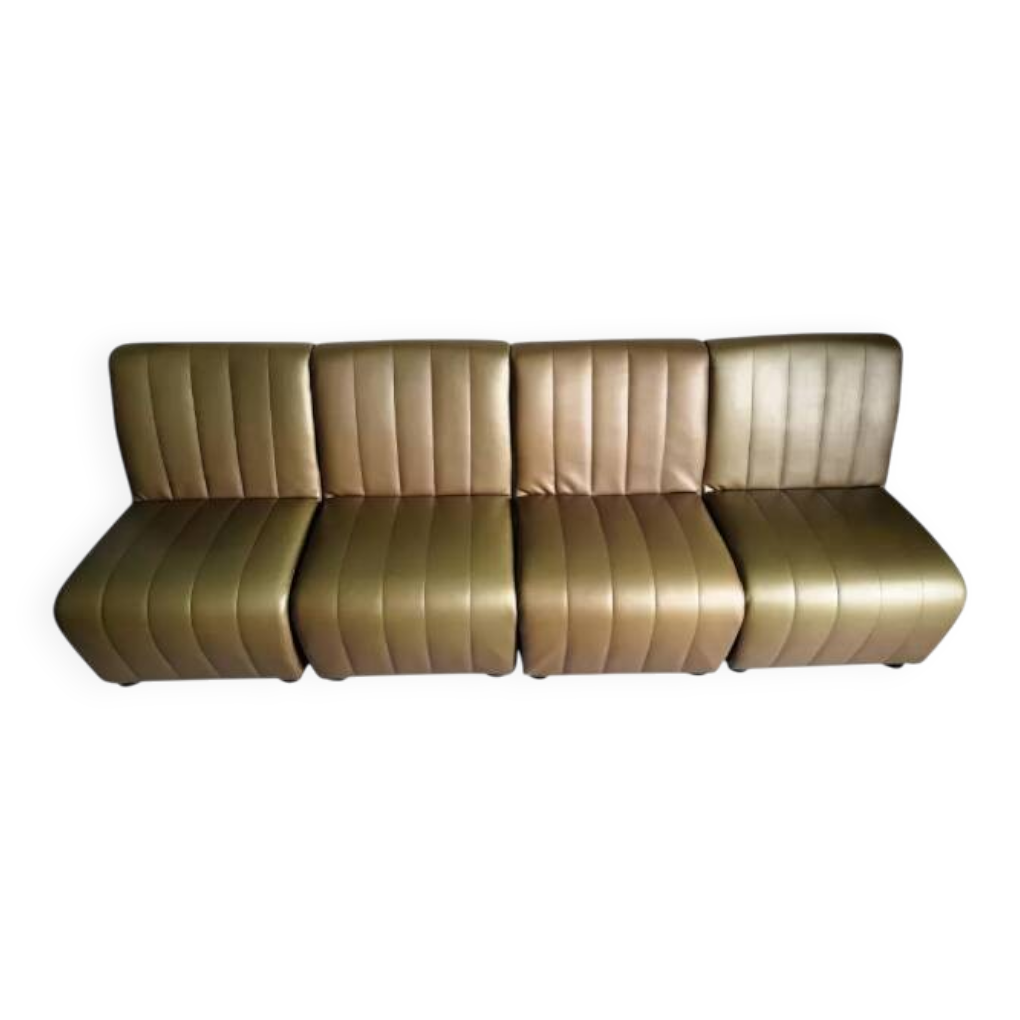 Page 1 of 17 Modular sofa, vintage 4-seater leatherette armchairs
