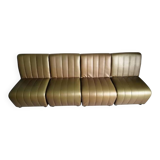 Page 1 of 17 Modular sofa, vintage 4-seater leatherette armchairs