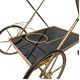 French Hollywood Regency Brass Serving Trolley, dated 1972