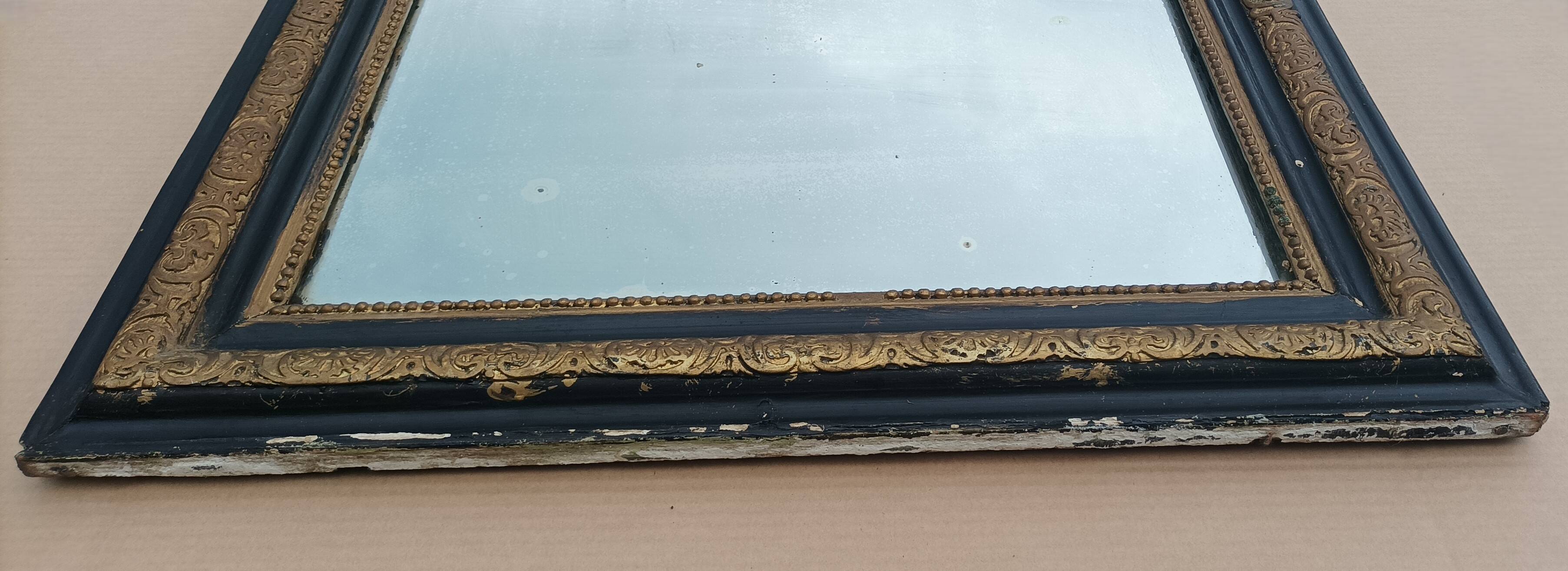 Napoleon III period mirror in wood and stucco