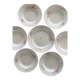 Ensemble de 6 assiettes creuses et 1 plat en terre de fer polychrome Choisy-le-Roi