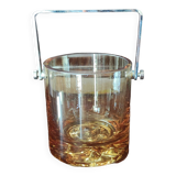 Ice Bucket Vintage Design In Thick Smoked Amber Glass