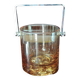 Ice Bucket Vintage Design In Thick Smoked Amber Glass