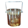 Ice Bucket Vintage Design In Thick Smoked Amber Glass