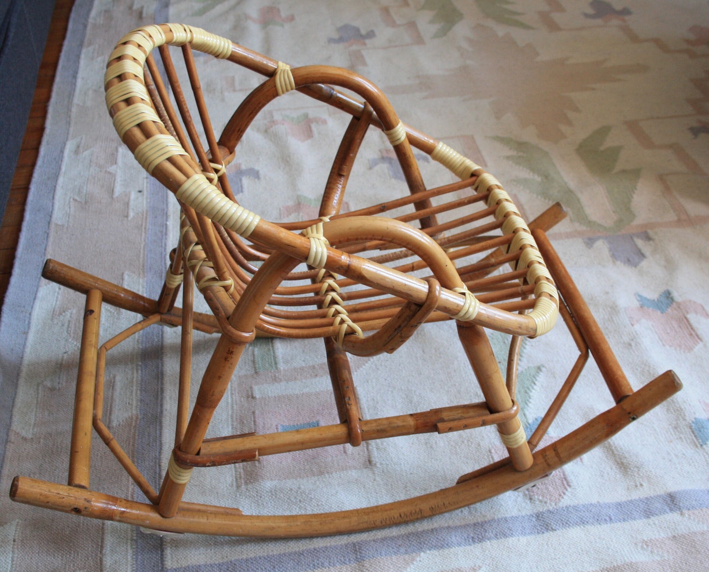 Child rattan rocking chair