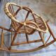 Fauteuil enfant à bascule en rotin