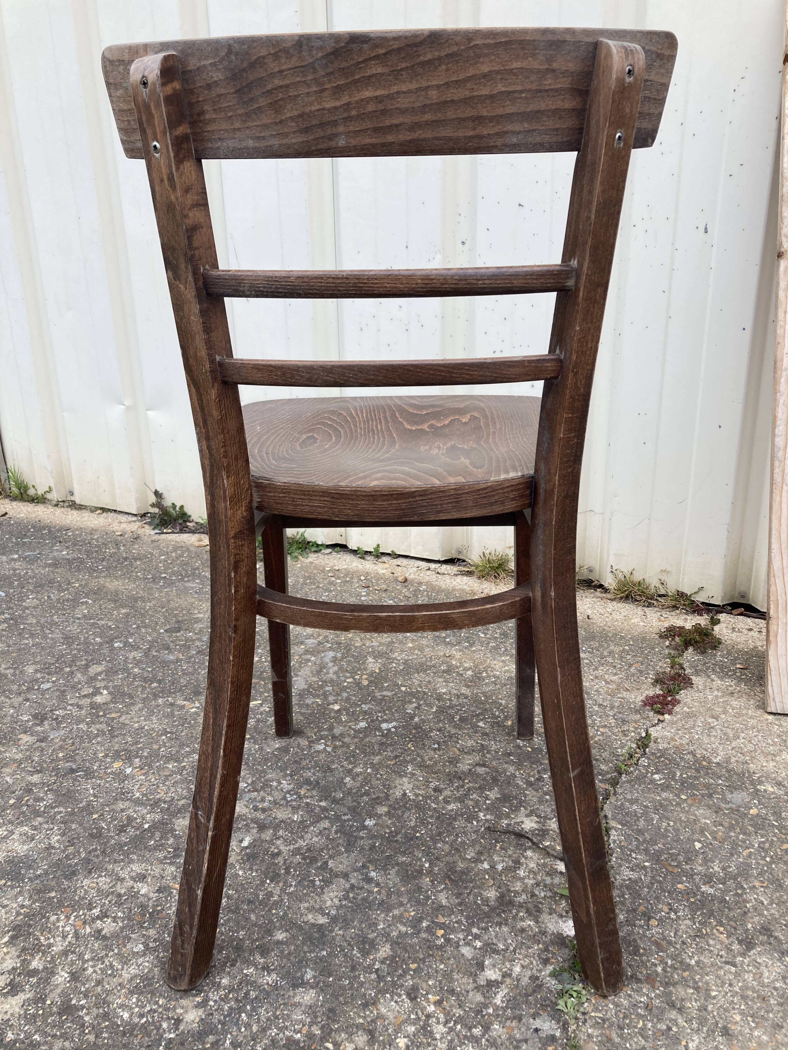 Set of 40 old beech bistro chairs