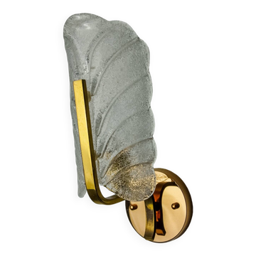 "Leaf" sconces by Carl Fagerlund, Murano glass, Germany, 1970