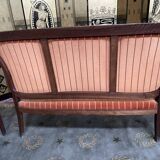 Louis Philippe bench and pair of armchairs