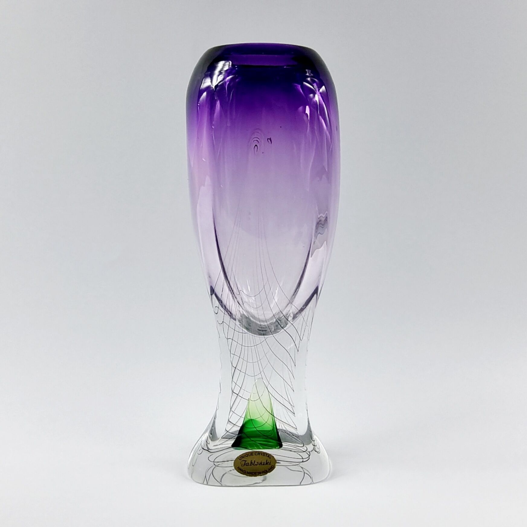 Art Glass Crystal Vase by Adam Jablonski, 1980s