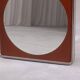 Vintage square metal and wood wall mirror, Germany 1970s