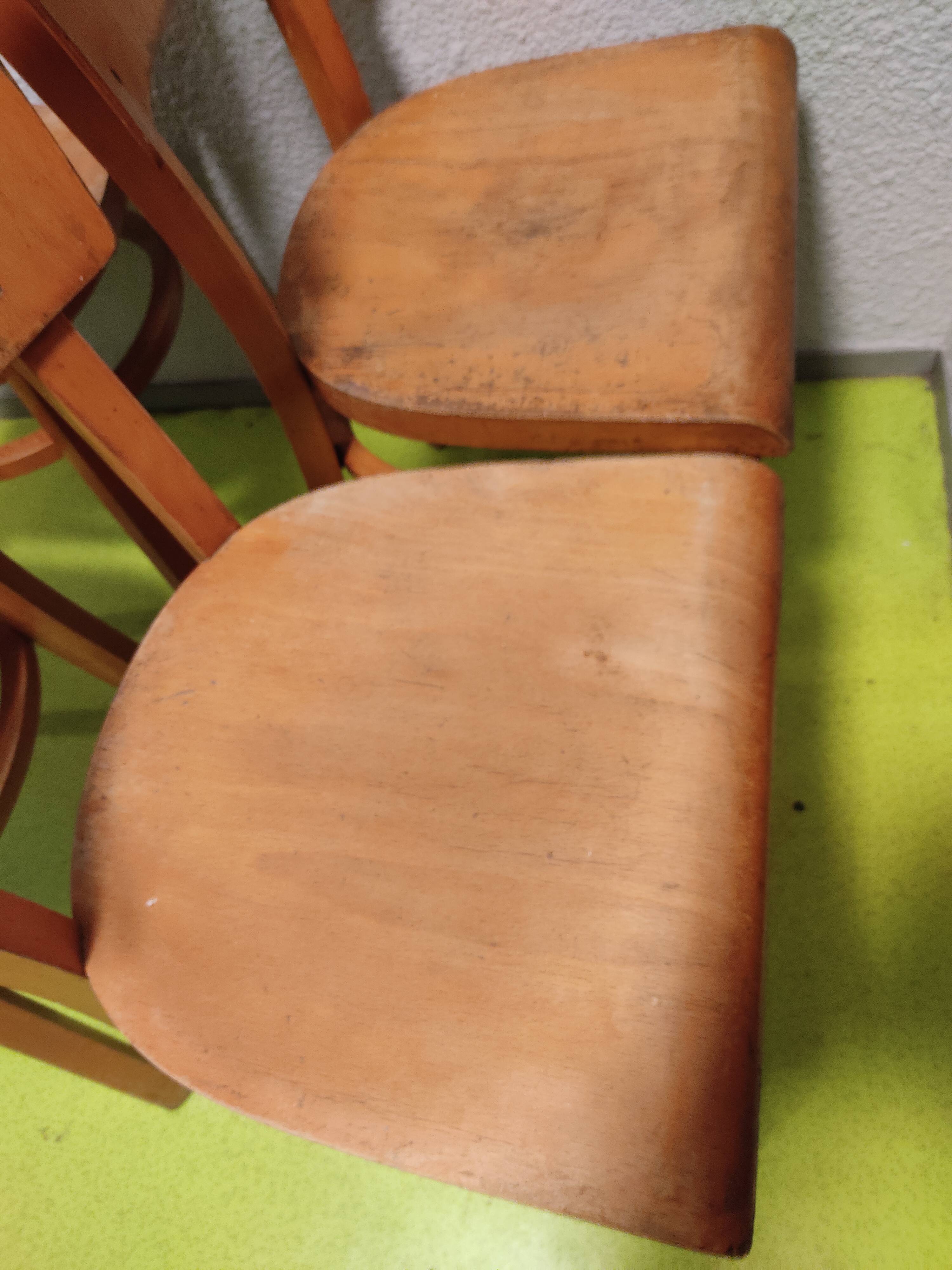 4 bistro chairs 50s Thonet