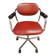 Fauteuil Kevi en skaï et métal chromé