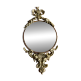 Antique small bronze mirror in Louis XIV style