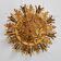 Floral ceiling light in gilded metal, Banci Firenze, Italy, 1970.