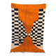 Handmade wool Beni Ouraine rug, size 100 x 200 cm