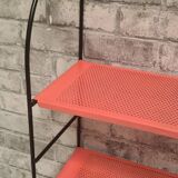 vintage perforated sheet metal shelf
