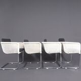 Tecta D43 White Cantilever Chairs, 1980s, Set of 4