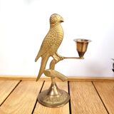 Candlestick brass bird
