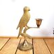 Candlestick brass bird