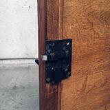 Brutalist Handcrafted Oak 2 Door Cabinet, Belgium, 1950s