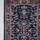 Beautifully Colored Blue Oriental Rug with Floral Pattern, 150 x 90 cm