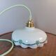 White opaline handkerchief pendant or portable lamp, vintage 1920
