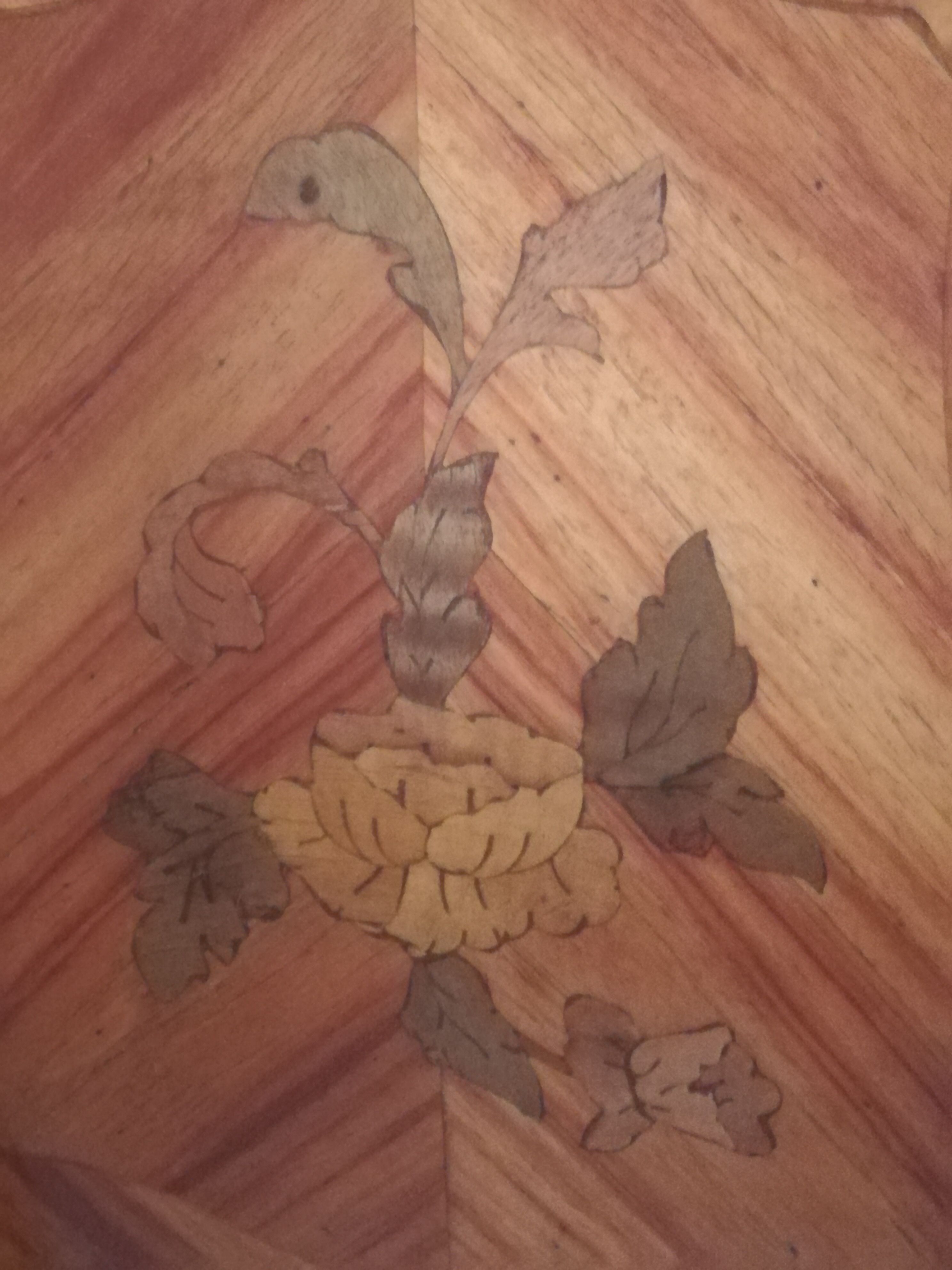 Pair of Louis XV style bedside tables in marquetry