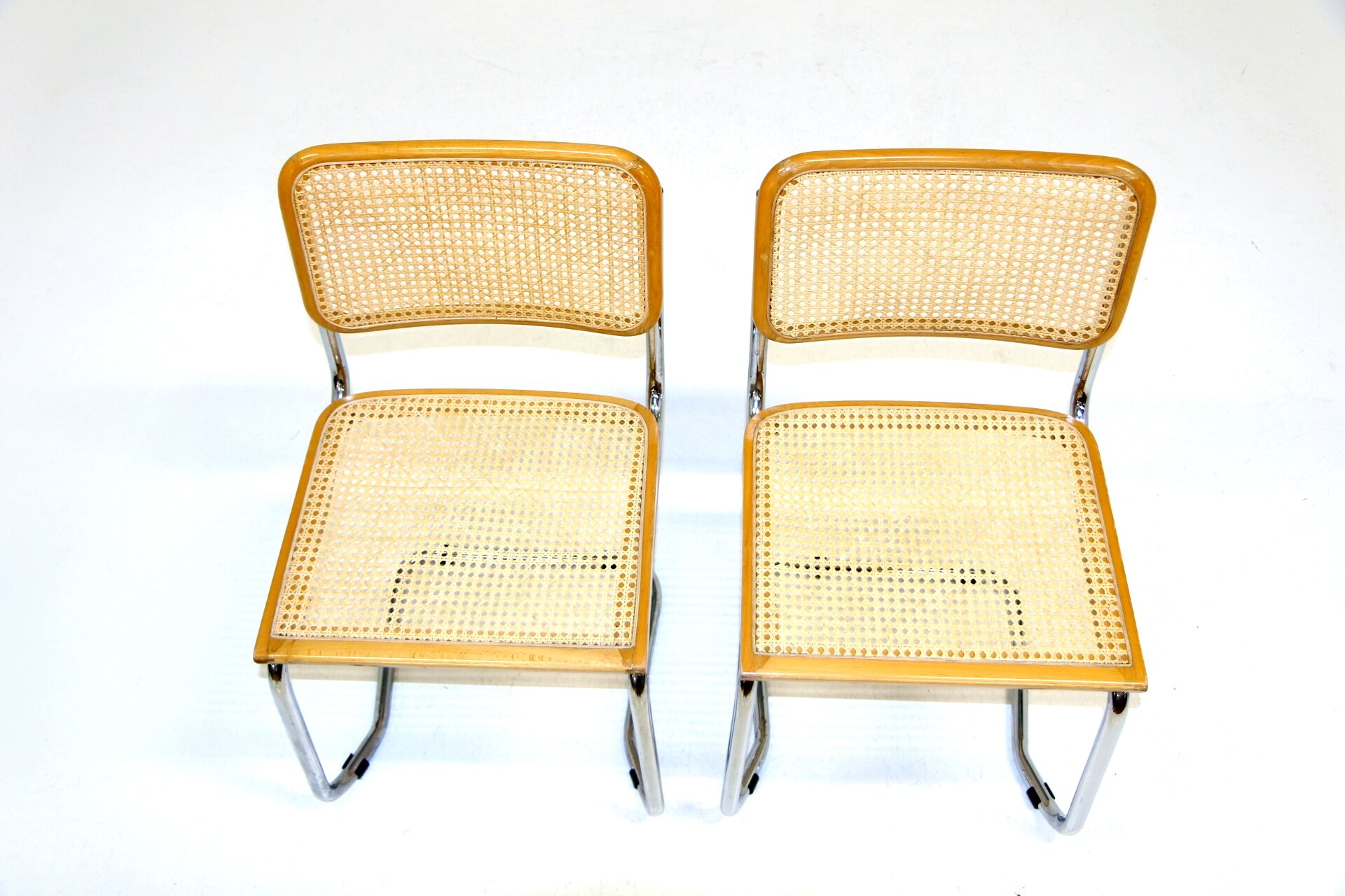 Set of 2 chairs "B32" Marcel Breuer, Italy, 1990
