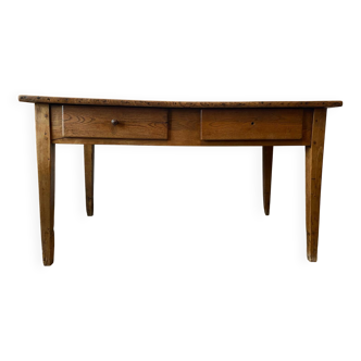 Solid wood farmhouse table