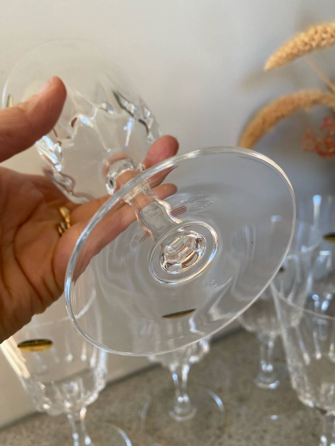 6 verres à vin Cristal d’Arques
