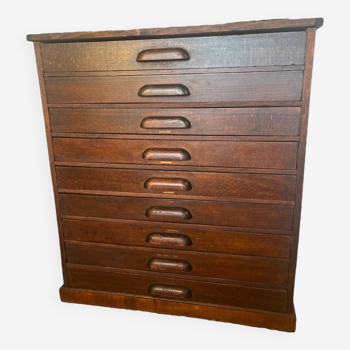 Vintage wooden architect's professional furniture