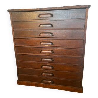 Vintage wooden architect's professional furniture