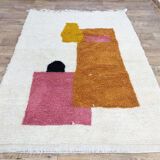 Handmade moroccan berber carpet 217 x 158 cm