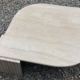 Design coffee table in 70s travertine