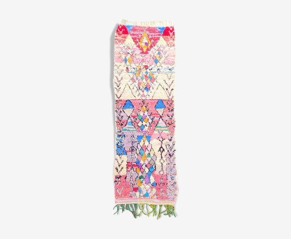 Tapis marocain Boucherouite 65x230cm