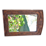 Papier Mache French Art Nouveau Framed Mirror circa 1900